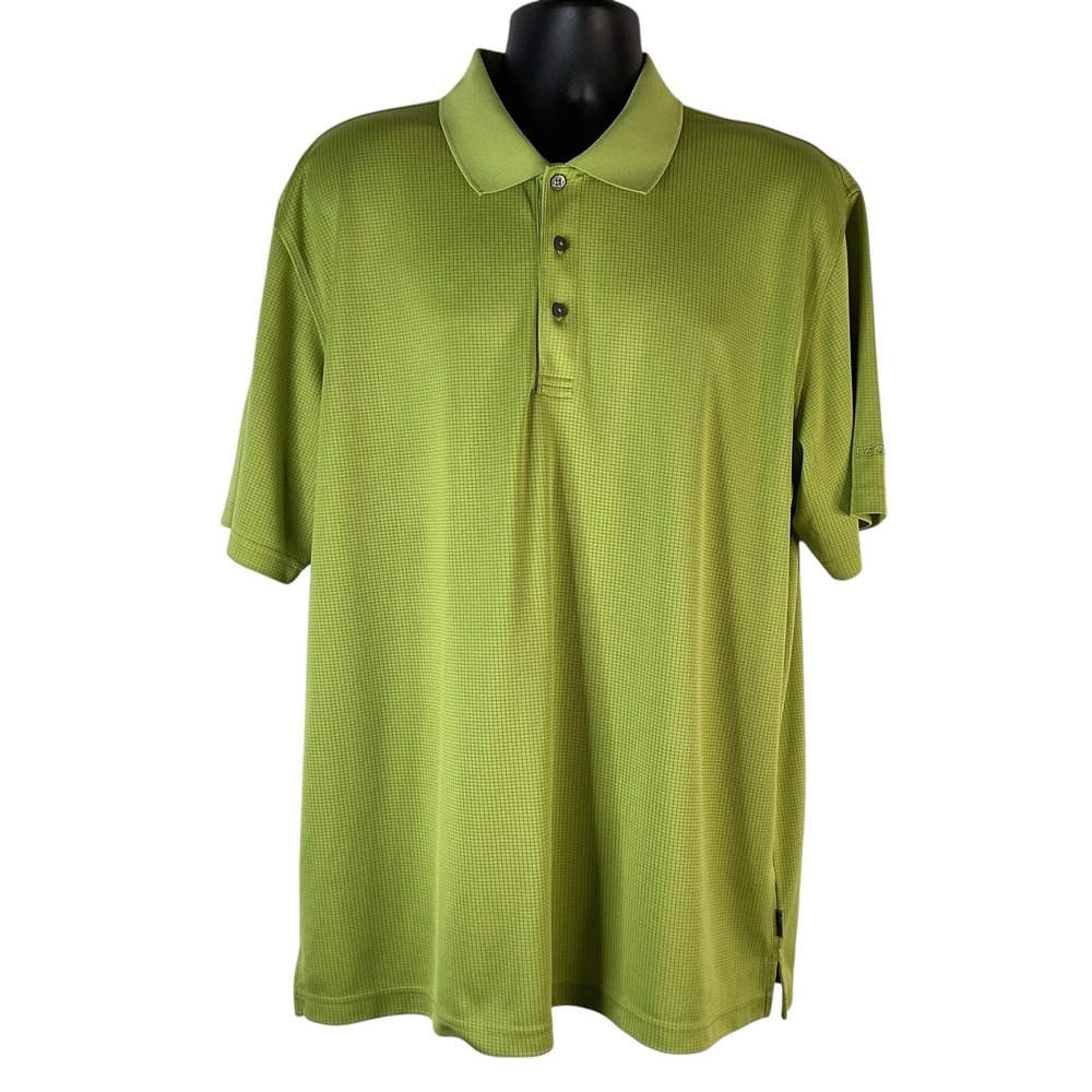 IZOD Golf Stretch X-Treme Function Polo Shirt XL Lime Green Short Sleeve Men's
